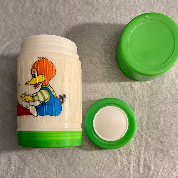 Vintage Duck "Go To School with..." Lunch Box Thermal Container VERY RARE - Picture 2 of 11